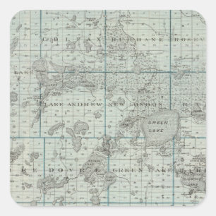 ミネソタ州カンディヨヒ郡の地図 スクエアシール