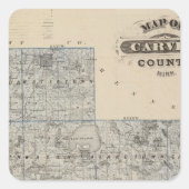ミネソタ州カーバー郡の地図 スクエアシール (正面)