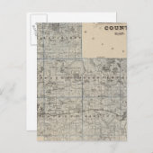 ミネソタ州カーバー郡の地図 ポストカード (正面/裏面)