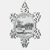 ミネソタ州クォーター スノーフレークピューターオーナメント (右)