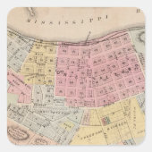 ミネソタ州グッドフエ郡レッドウィングの地図 スクエアシール (正面)