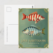 ミネソタ州ケイブトガマ湖の航海魚ポストカード ポストカード (正面/裏面)