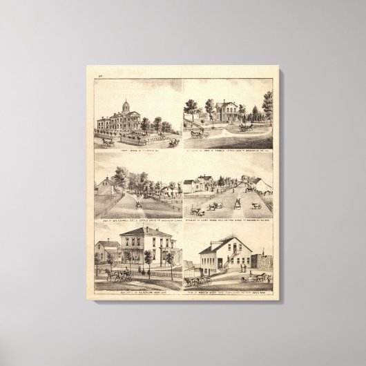 ミネソタ州コートハウスオブスティルウォーター キャンバスプリント (正面)