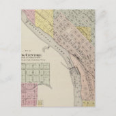 ミネソタ州サウクセンターの地図とサウク・ラピッズの地図 ポストカード (正面)