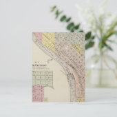 ミネソタ州サウクセンターの地図とサウク・ラピッズの地図 ポストカード (スタンド正面)