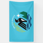 ミネソタ州シール国旗 横断幕 (縦)