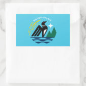 ミネソタ州シール国旗 長方形シール (バッグ)