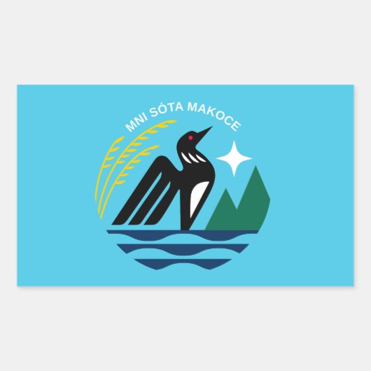 ミネソタ州シール国旗 長方形シール (正面)