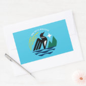 ミネソタ州シール国旗 長方形シール (封筒)