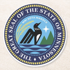 ミネソタ州シール2024 ラウンドペーパーコースター