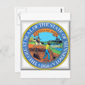 ミネソタ州シール ポストカード (正面/裏面)