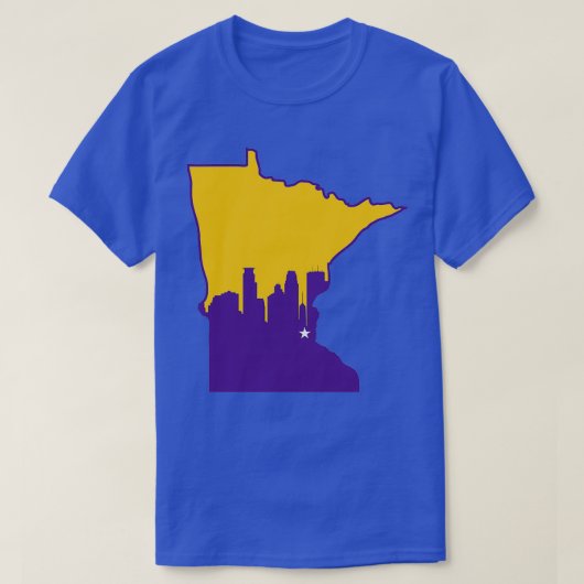 ミネソタ州スカイラインバイキング Tシャツ (デザイン正面)