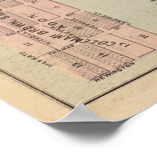 ミネソタ州セントピーターの地図 ポスター (角)