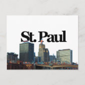 ミネソタ州セントポールのスカイライン（セントポールが空に浮かぶ） ポストカード (正面)