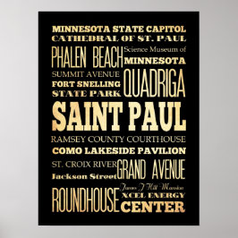 ミネソタ州セントポールの観光スポットと名所 ポスター