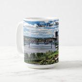 ミネソタ州セントポールの風景 コーヒーマグカップ (正面左)