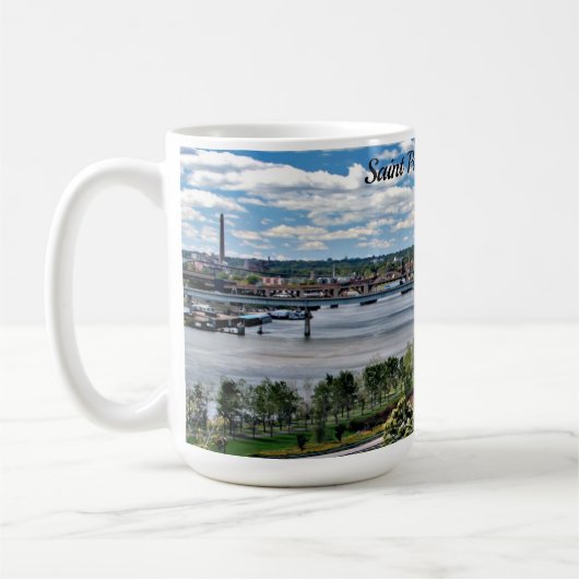 ミネソタ州セントポールの風景 コーヒーマグカップ (左)