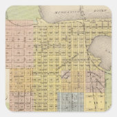 ミネソタ州ダコタ郡ハスティングスの地図 スクエアシール (正面)