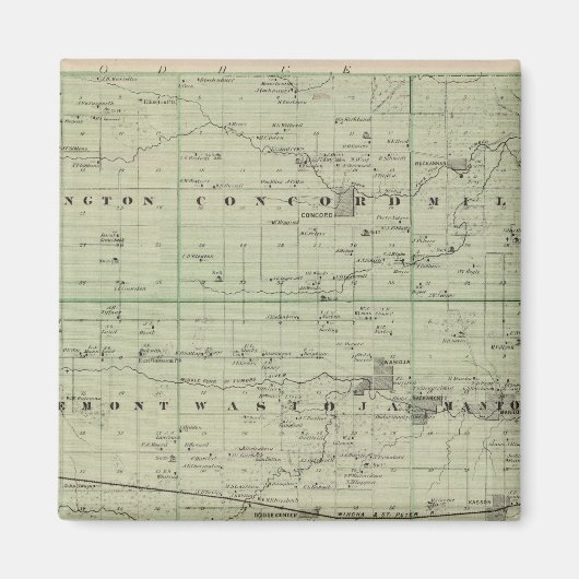 ミネソタ州ダッジ郡 マグネット (正面)