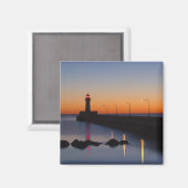 ミネソタ州ダルースにある北ピア灯台 マグネット (正面/裏面)