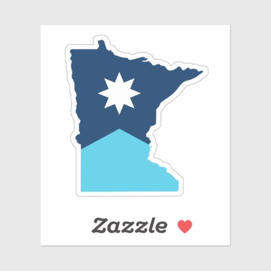 ミネソタ州ノーススター州州旗 シール (シート)