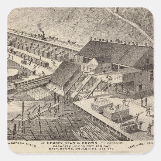 ミネソタ州ハーシーの北西部製粉所 スクエアシール (正面)