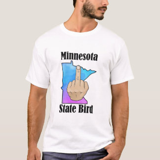 ミネソタ州バードTシャツ中指カラー Tシャツ