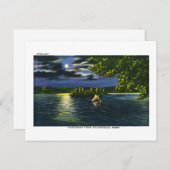 ミネソタ州バーネズビルからの挨拶 – Moonlight ポストカード (正面/裏面)