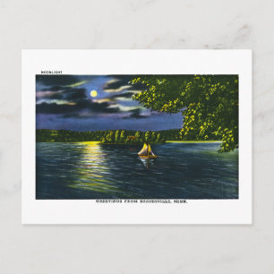 ミネソタ州バーネズビルからの挨拶 – Moonlight ポストカード