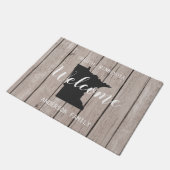 ミネソタ州パーソナライズされたウェルカムウッドルック ドアマット (アングル)