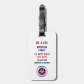 ミネソタ州パーソナライズされたギフト荷物タグ ラゲッジタグ (裏面縦)