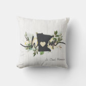 ミネソタ州パーソナライズされたユアホームシティ素朴 クッション (正面)