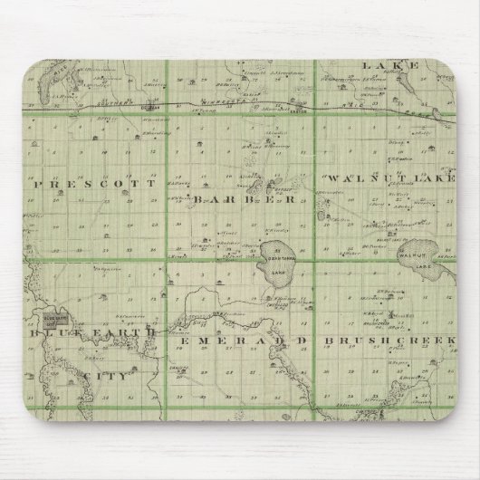 ミネソタ州ファリバー郡の地図 マウスパッド (正面)