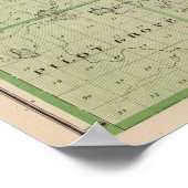 ミネソタ州ファリボー郡の地図 ポスター (角)