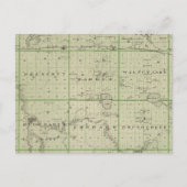 ミネソタ州ファリボー郡の地図 ポストカード (正面)