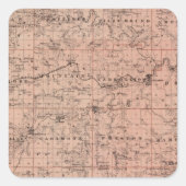 ミネソタ州フィルモア郡の地図 スクエアシール (正面)