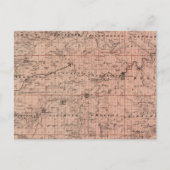 ミネソタ州フィルモア郡の地図 ポストカード (正面)