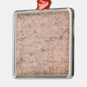 ミネソタ州フィルモア郡の地図 メタルオーナメント (左)
