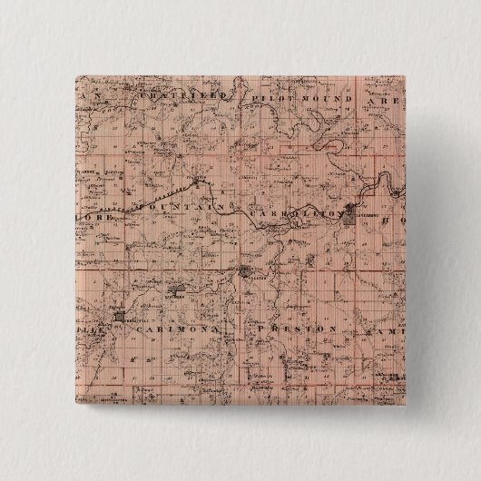 ミネソタ州フィルモア郡の地図 缶バッジ (正面)