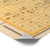 ミネソタ州フリーボーン郡の地図 ポスター (角)