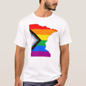 ミネソタ州プライド LGBTQ プログレスプライド Tシャツ (正面)