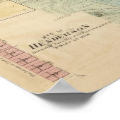 ミネソタ州ヘンダーソンの地図 – グレンコーの地図 ポスター (角)