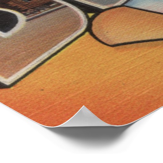 ミネソタ州ベミジ – 大きな文字のシーン ポスター (角)