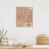 ミネソタ州マイカー郡の地図 ポスター (キッチン)