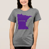 ミネソタ州マップが属する トライブレンドTシャツ (正面)