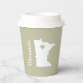 ミネソタ州マップホームパーティー 紙コップ (正面)