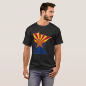 ミネソタ州マップARIZONA AZフラグルーツメンズウーム Tシャツ (正面フル)