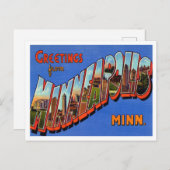 ミネソタ州ミネアポリスからの挨拶 ポストカード (正面/裏面)
