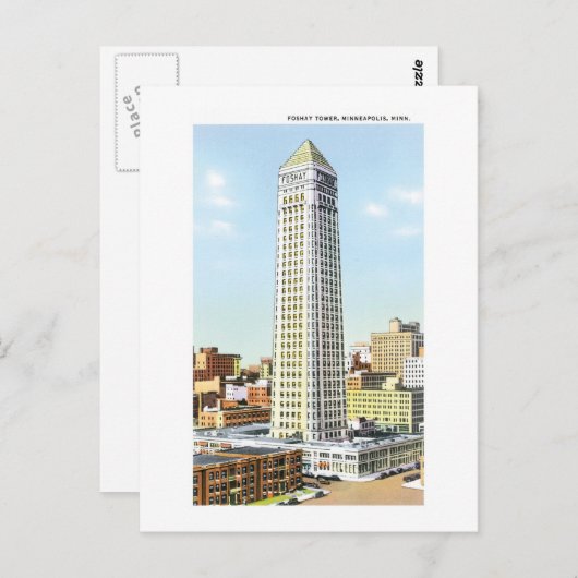 ミネソタ州ミネアポリス，フォーシャタワー ポストカード (正面/裏面)