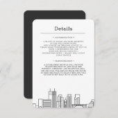 ミネソタ州ミネアポ結婚リス |ゲスト詳細 招待状 (正面/裏面)